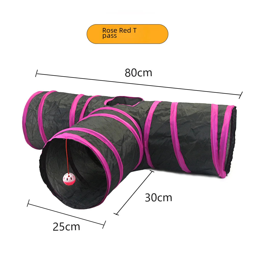 650g Rainbow Cat Toy Tunnel Playground Cats Scratching Running Interactive Teaser Toy Kittens Adult Cats