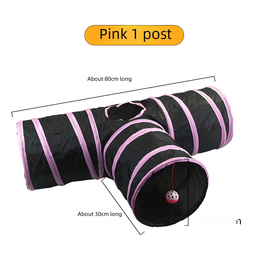 650g Rainbow Cat Toy Tunnel Playground Cats Scratching Running Interactive Teaser Toy Kittens Adult Cats