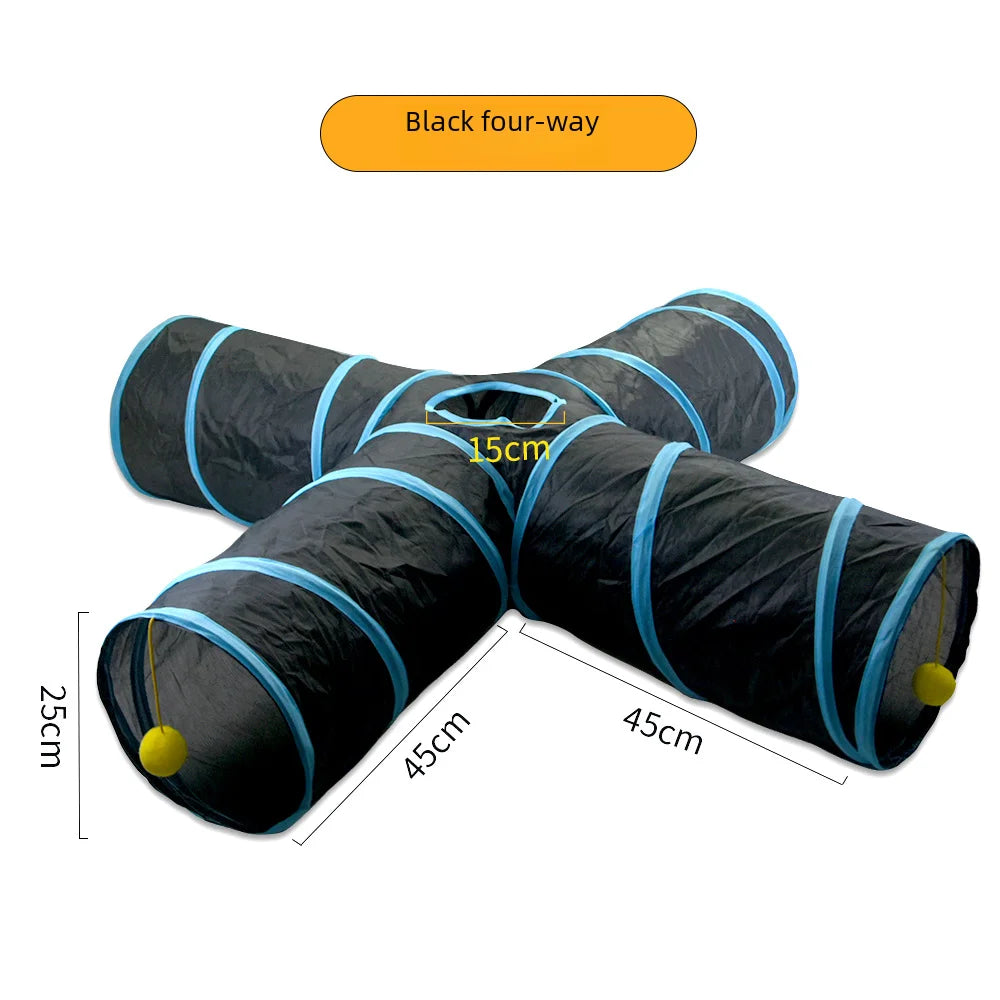 650g Rainbow Cat Toy Tunnel Playground Cats Scratching Running Interactive Teaser Toy Kittens Adult Cats