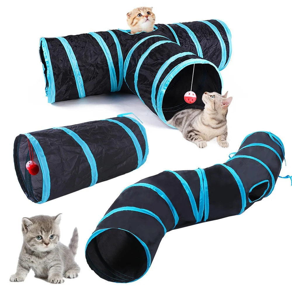 650g Rainbow Cat Toy Tunnel Playground Cats Scratching Running Interactive Teaser Toy Kittens Adult Cats