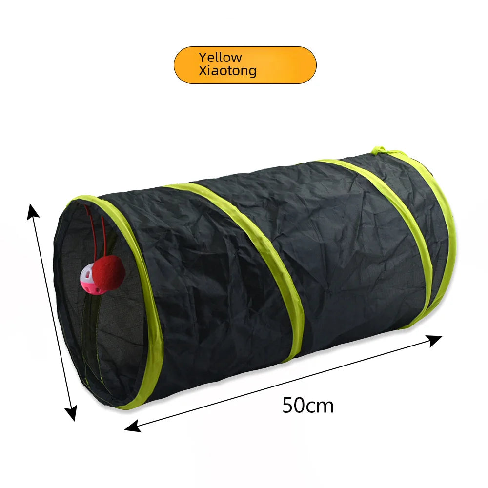 650g Rainbow Cat Toy Tunnel Playground Cats Scratching Running Interactive Teaser Toy Kittens Adult Cats