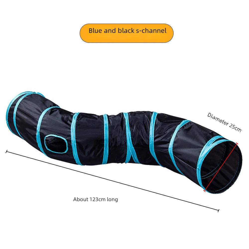 650g Rainbow Cat Toy Tunnel Playground Cats Scratching Running Interactive Teaser Toy Kittens Adult Cats