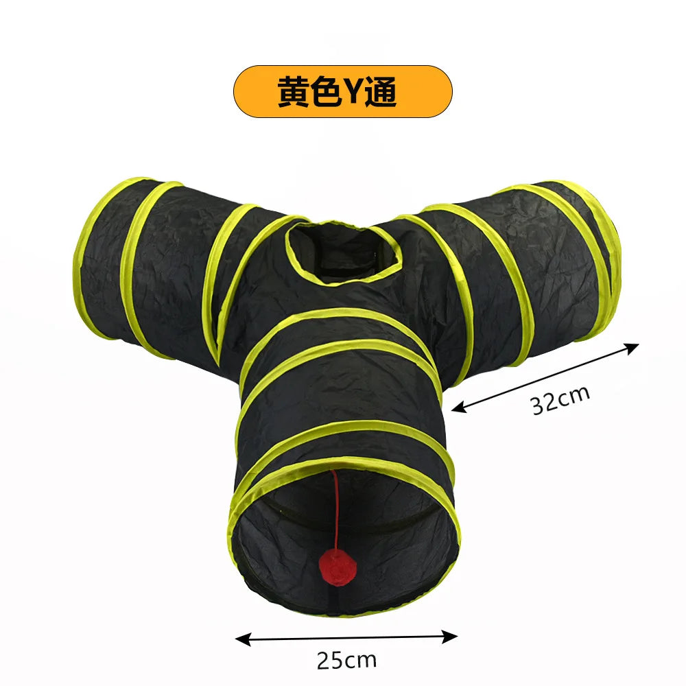 650g Rainbow Cat Toy Tunnel Playground Cats Scratching Running Interactive Teaser Toy Kittens Adult Cats