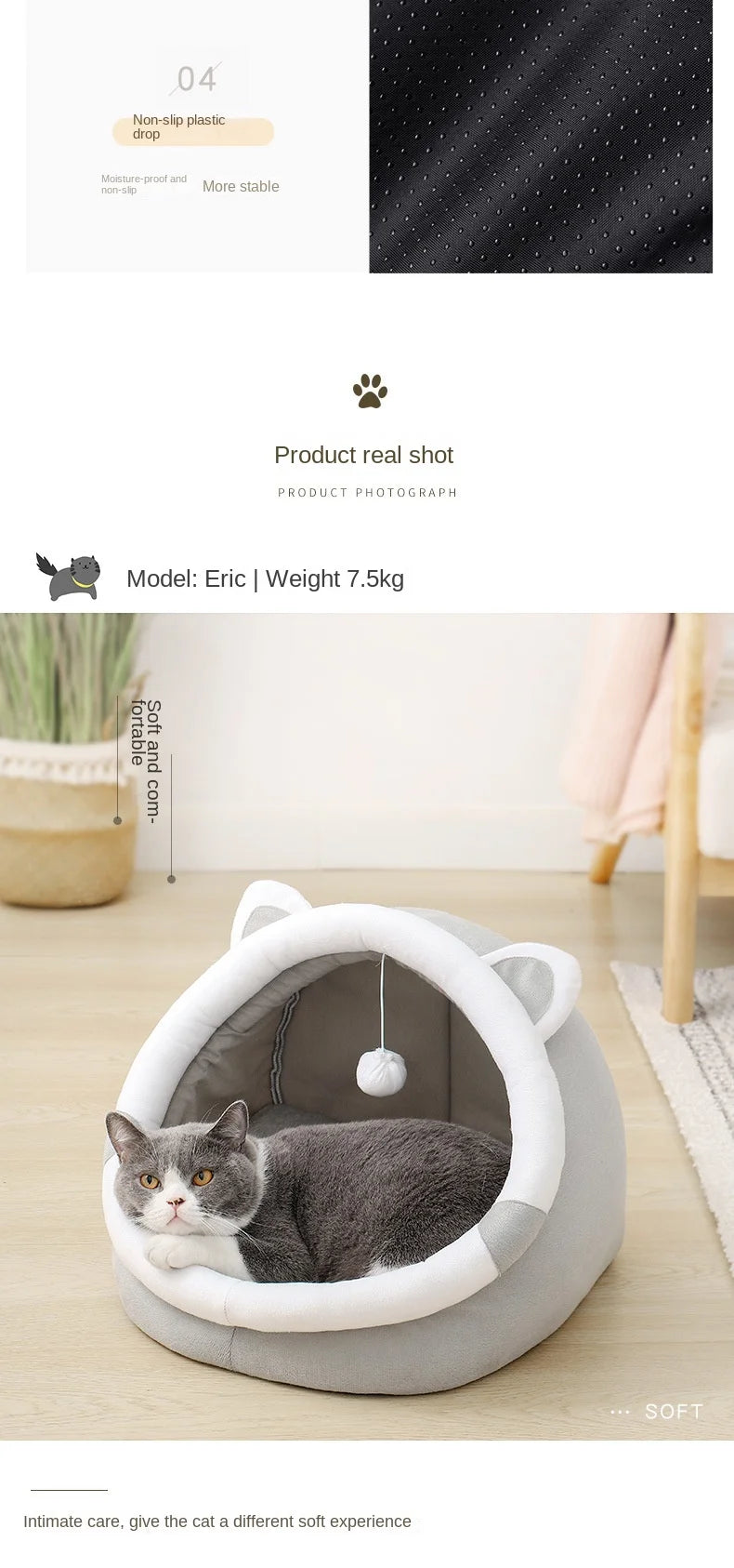 Cama Aconchegante para Gatos e Cães Pequenos – Tipo Cestinha Lavável