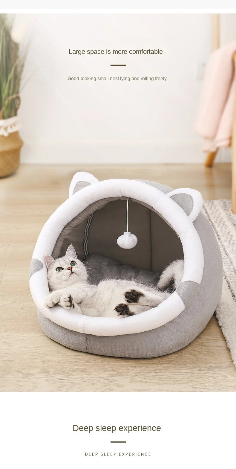 Cama Aconchegante para Gatos e Cães Pequenos – Tipo Cestinha Lavável