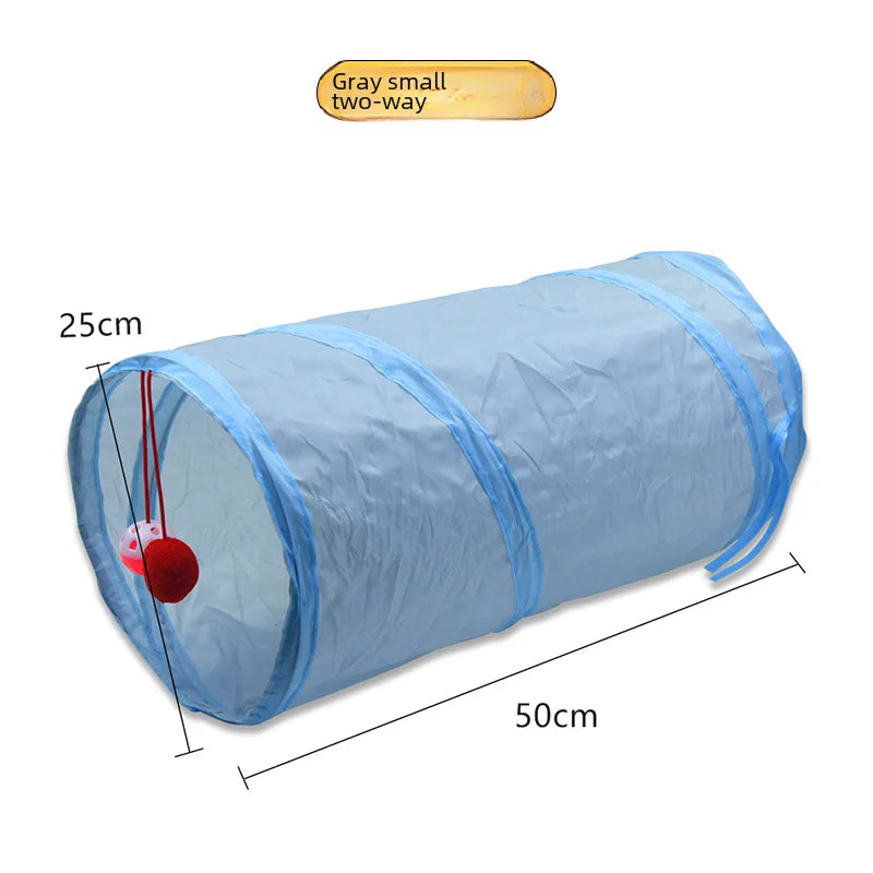 650g Rainbow Cat Toy Tunnel Playground Cats Scratching Running Interactive Teaser Toy Kittens Adult Cats