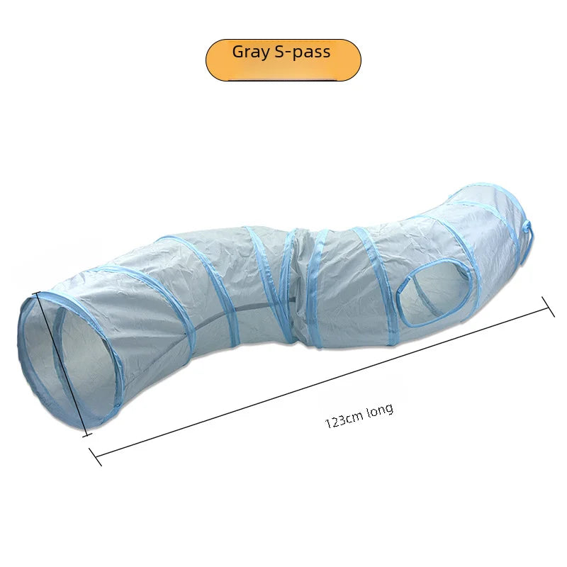 650g Rainbow Cat Toy Tunnel Playground Cats Scratching Running Interactive Teaser Toy Kittens Adult Cats