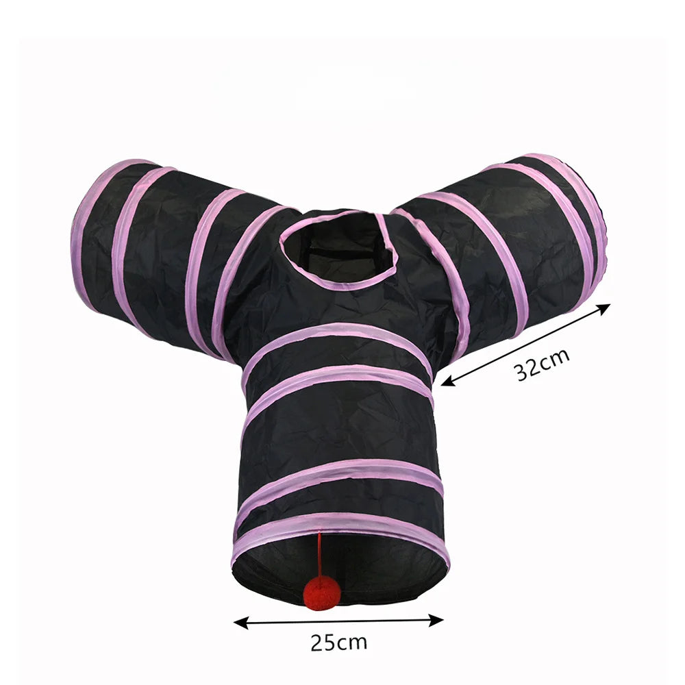 650g Rainbow Cat Toy Tunnel Playground Cats Scratching Running Interactive Teaser Toy Kittens Adult Cats