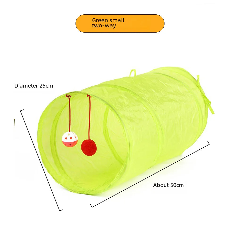 650g Rainbow Cat Toy Tunnel Playground Cats Scratching Running Interactive Teaser Toy Kittens Adult Cats