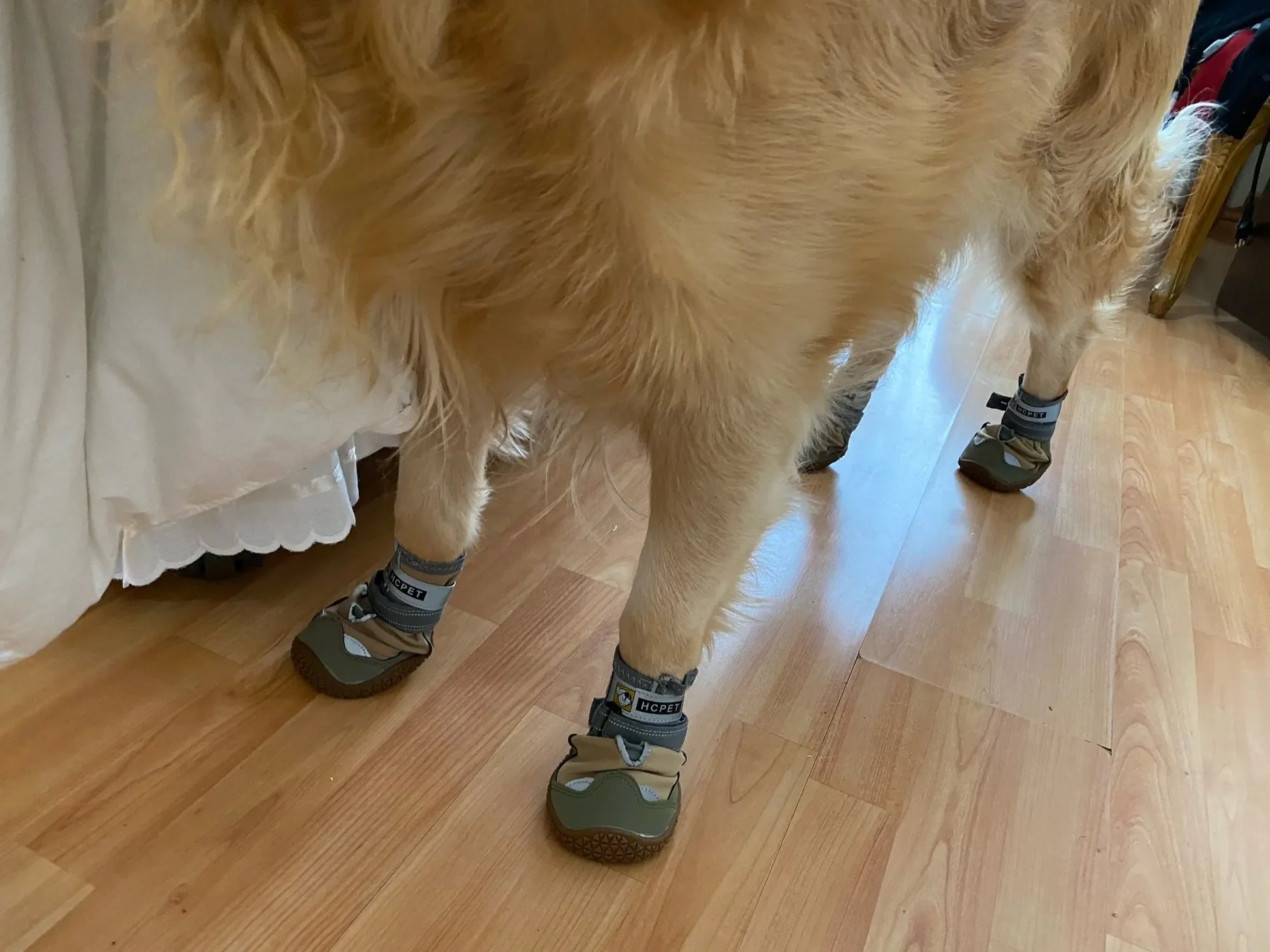4Pcs/Set Dog Shoes for Large Dogs Breathable Professional Outdoor Dog Shoes Anti-Slip Durable Pet Shoes for Hiking Rubber Sole