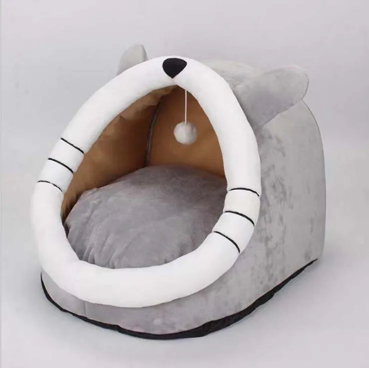 Cama Aconchegante para Gatos e Cães Pequenos – Tipo Cestinha Lavável