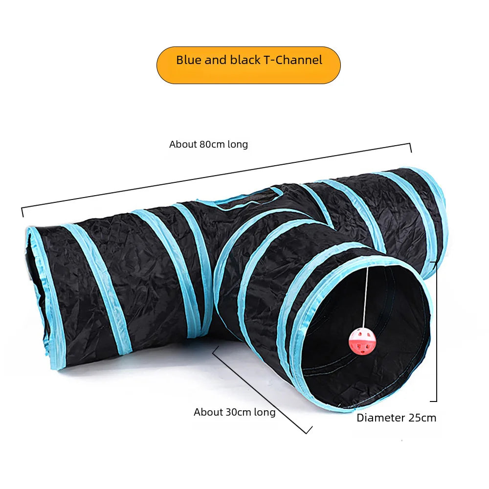 650g Rainbow Cat Toy Tunnel Playground Cats Scratching Running Interactive Teaser Toy Kittens Adult Cats