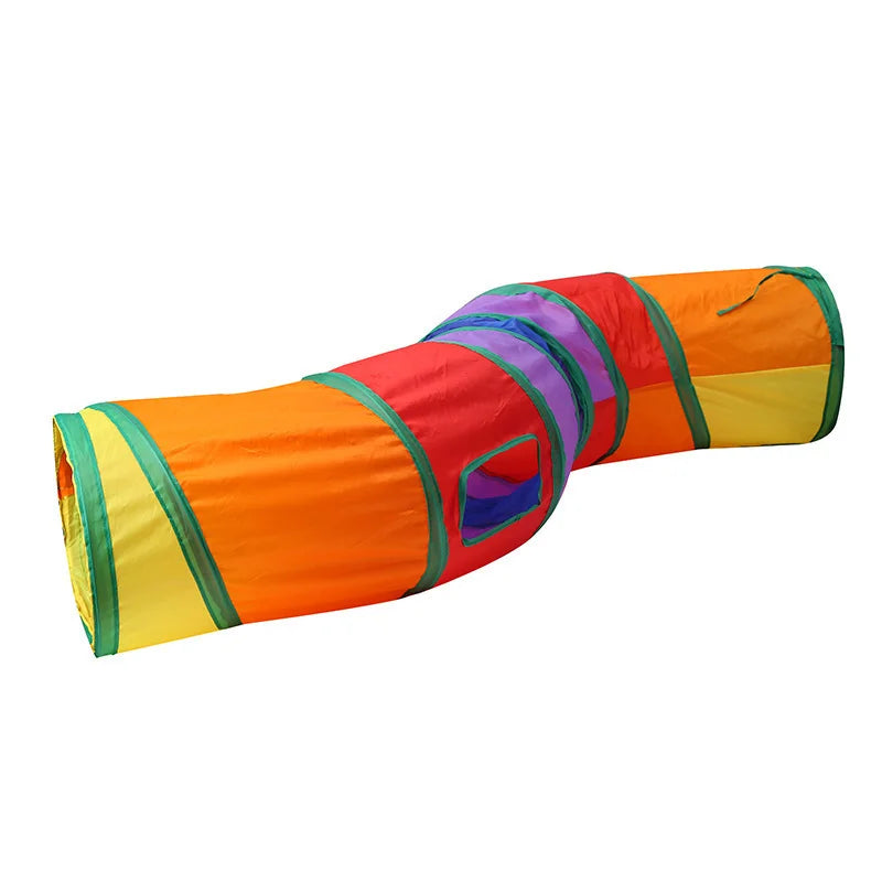 650g Rainbow Cat Toy Tunnel Playground Cats Scratching Running Interactive Teaser Toy Kittens Adult Cats