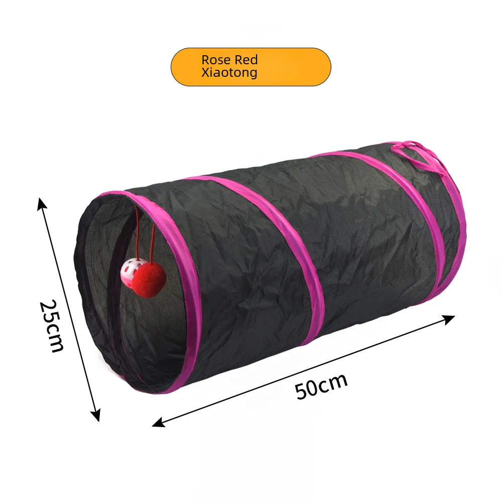 650g Rainbow Cat Toy Tunnel Playground Cats Scratching Running Interactive Teaser Toy Kittens Adult Cats