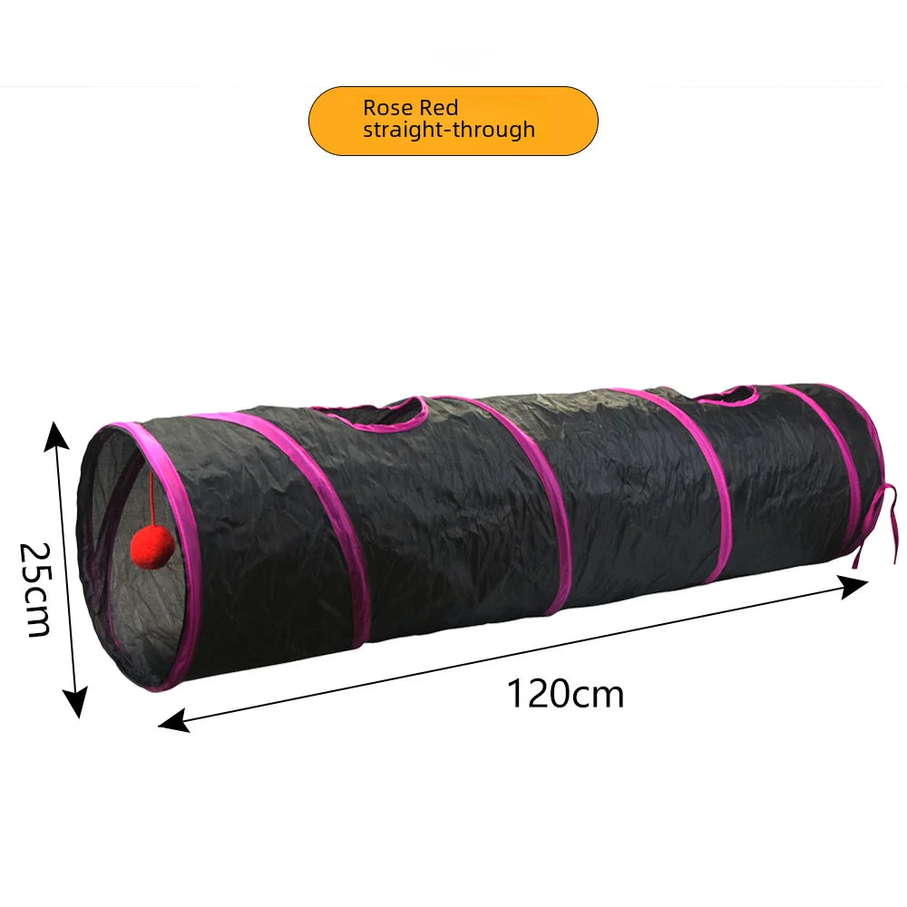 650g Rainbow Cat Toy Tunnel Playground Cats Scratching Running Interactive Teaser Toy Kittens Adult Cats