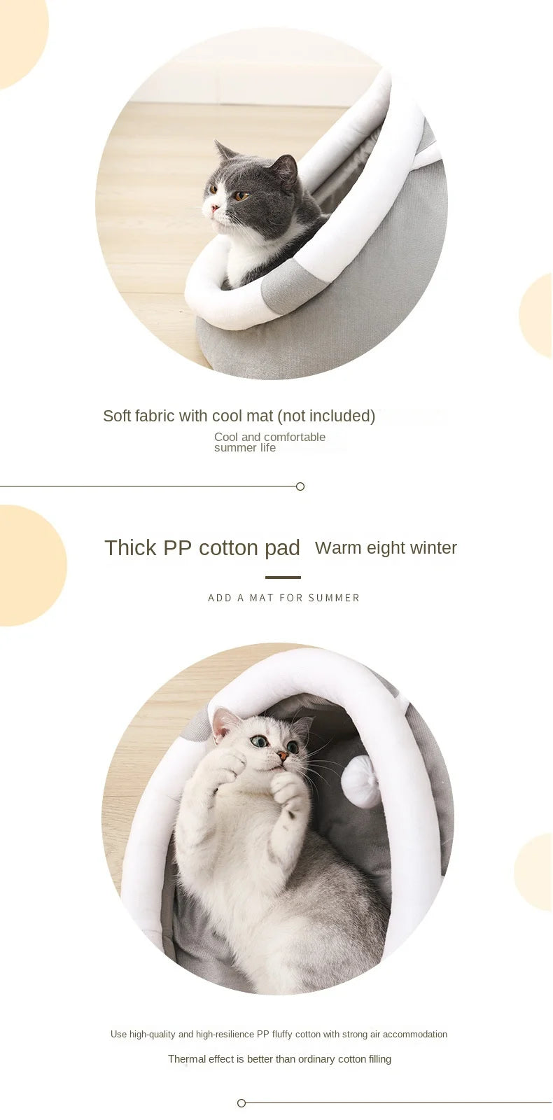 Cama Aconchegante para Gatos e Cães Pequenos – Tipo Cestinha Lavável