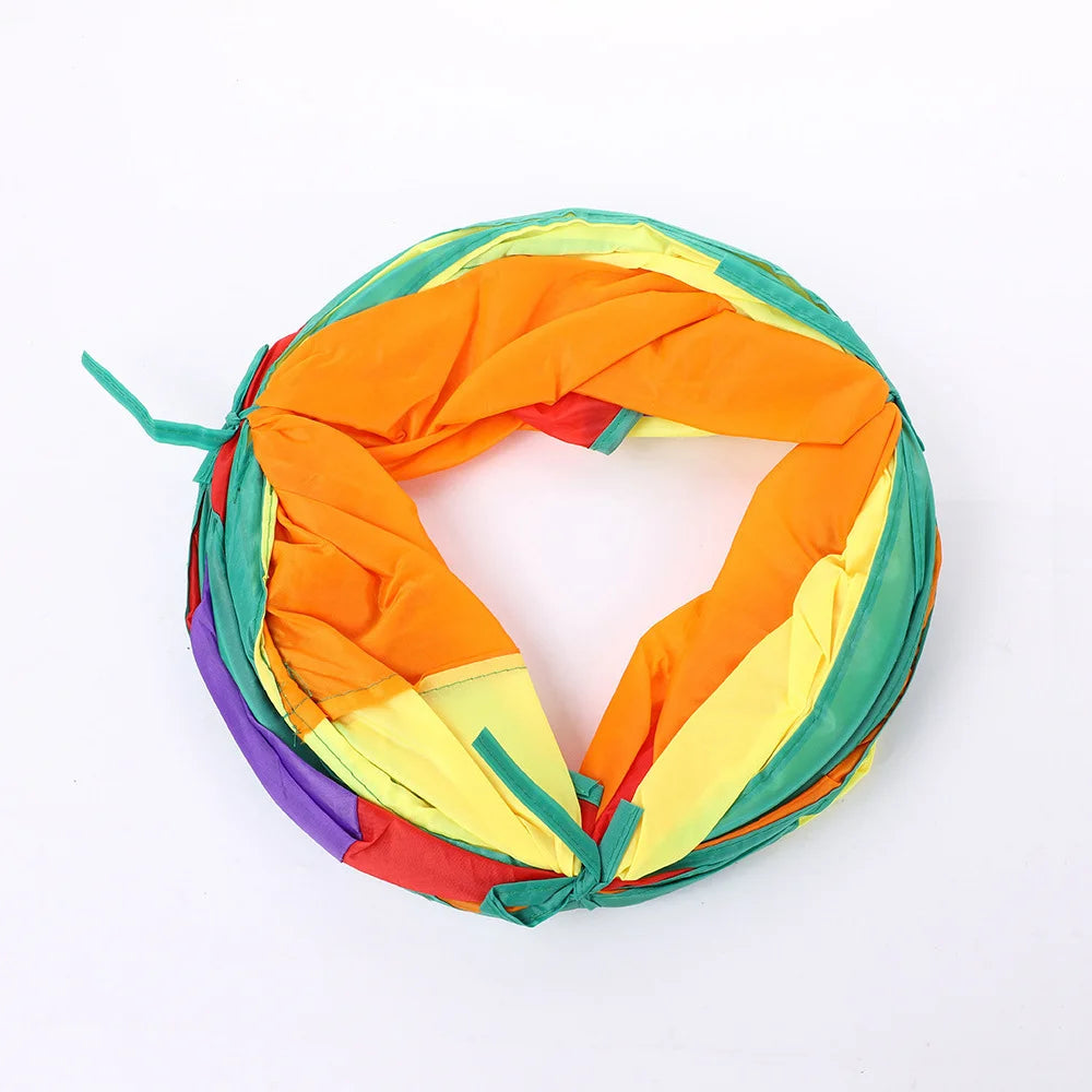 650g Rainbow Cat Toy Tunnel Playground Cats Scratching Running Interactive Teaser Toy Kittens Adult Cats