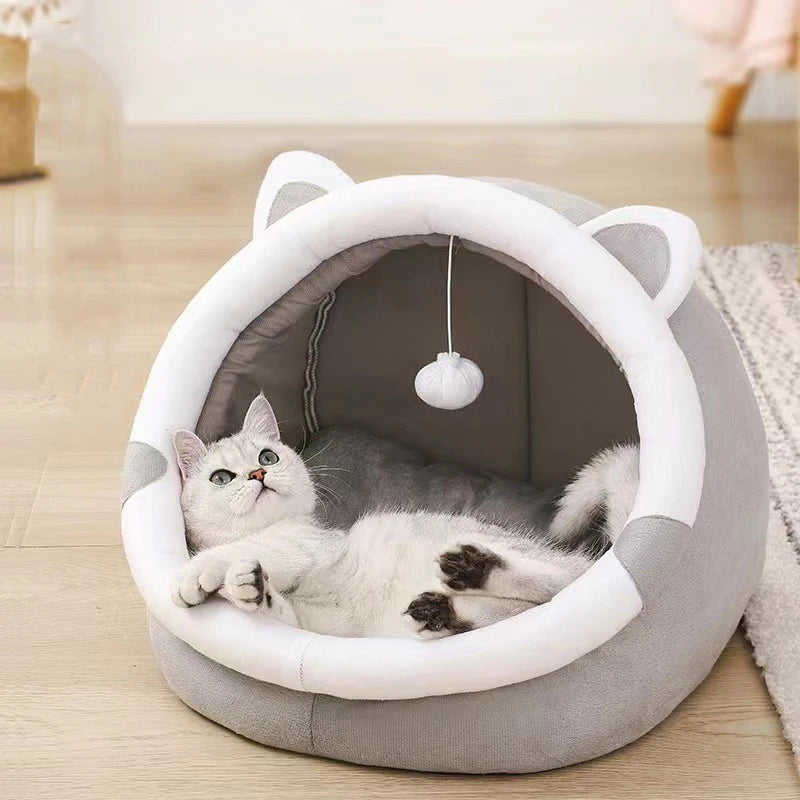 Cama Aconchegante para Gatos e Cães Pequenos – Tipo Cestinha Lavável