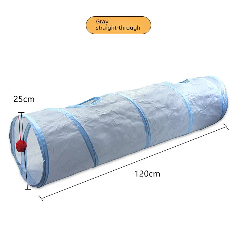 650g Rainbow Cat Toy Tunnel Playground Cats Scratching Running Interactive Teaser Toy Kittens Adult Cats