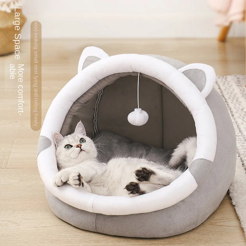 Cama Aconchegante para Gatos e Cães Pequenos – Tipo Cestinha Lavável