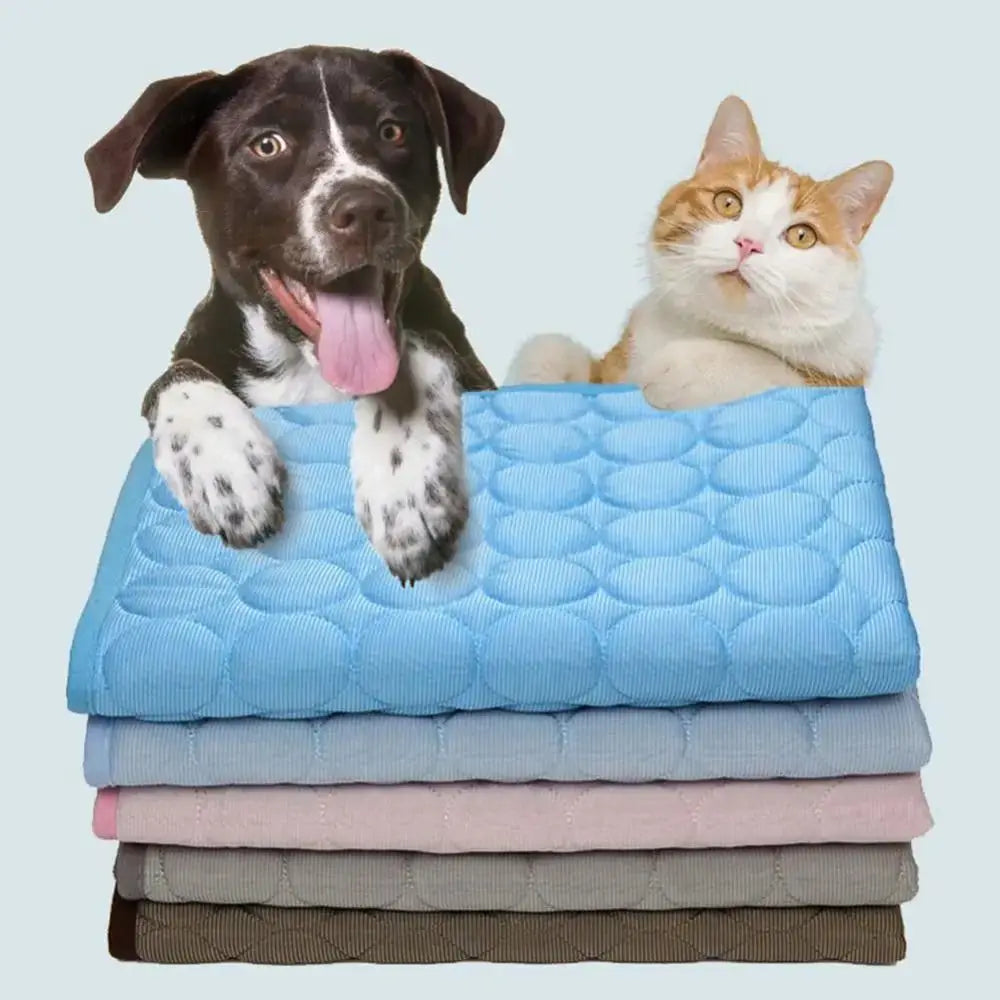 New Dog Mat Cooling Summer Pad Mat For Dogs Cat Blanket Sofa Breathable Pet Bed Summer Washable For Small Medium Large Dogs Car