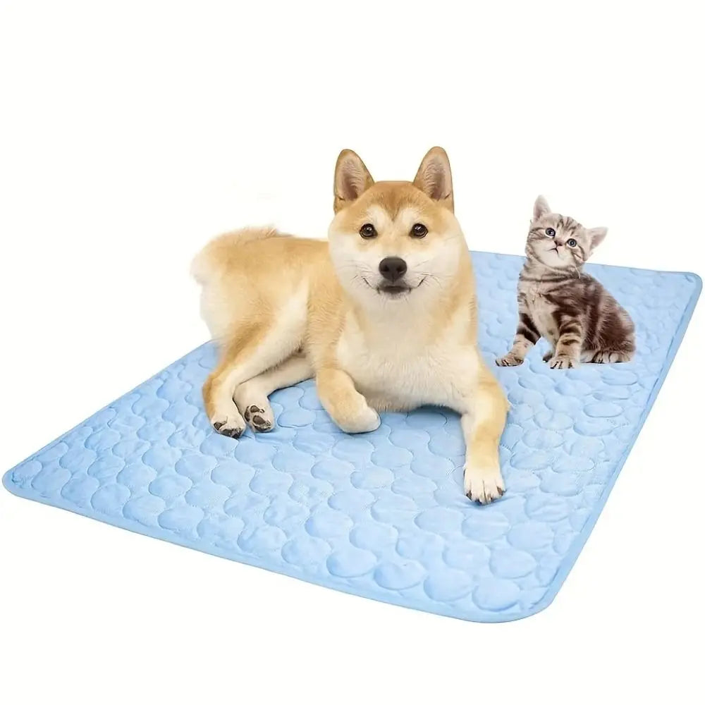 New Dog Mat Cooling Summer Pad Mat For Dogs Cat Blanket Sofa Breathable Pet Bed Summer Washable For Small Medium Large Dogs Car