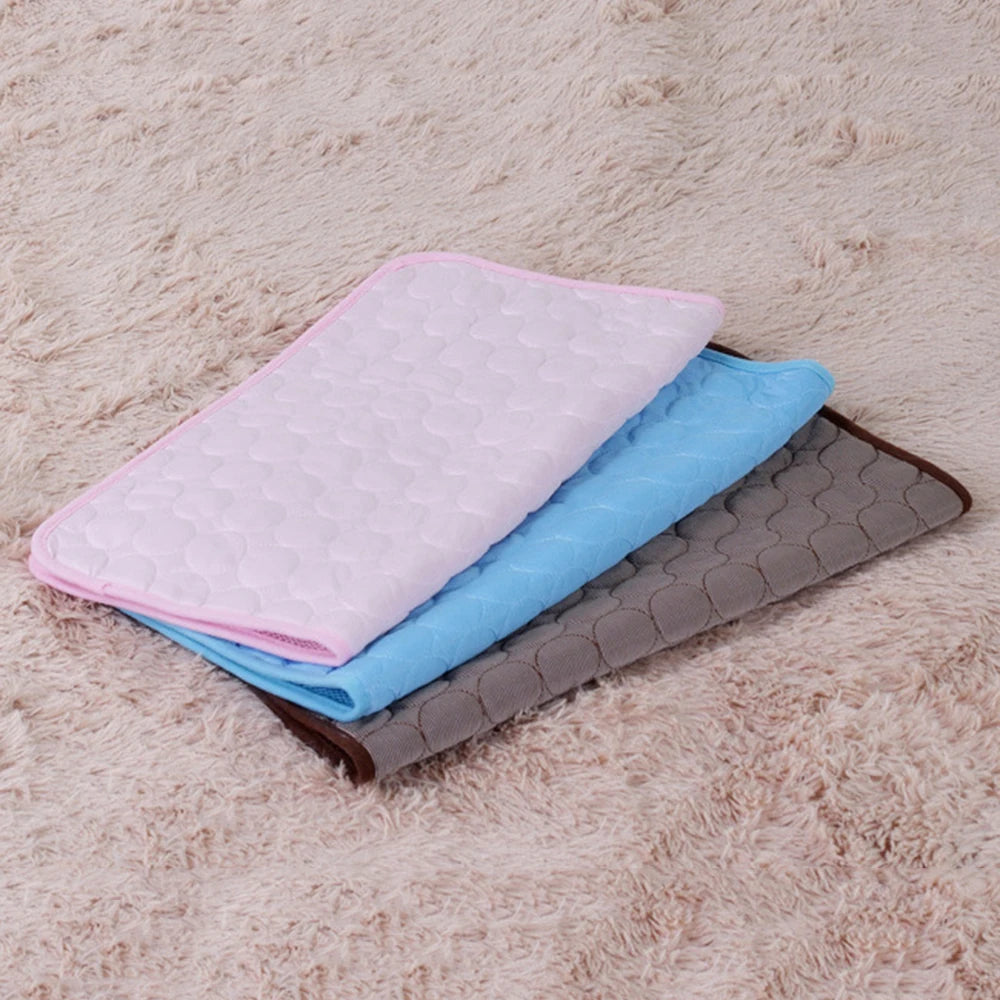 New Dog Mat Cooling Summer Pad Mat For Dogs Cat Blanket Sofa Breathable Pet Bed Summer Washable For Small Medium Large Dogs Car
