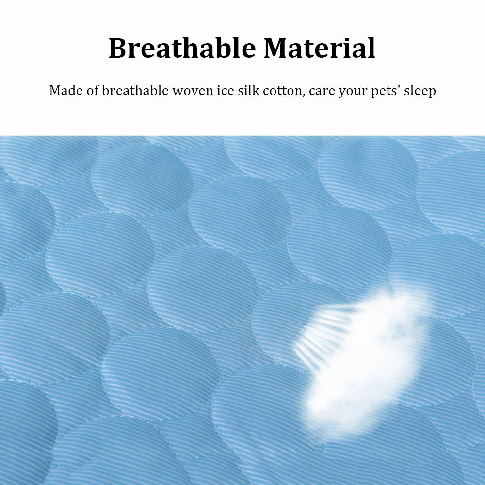 New Dog Mat Cooling Summer Pad Mat For Dogs Cat Blanket Sofa Breathable Pet Bed Summer Washable For Small Medium Large Dogs Car