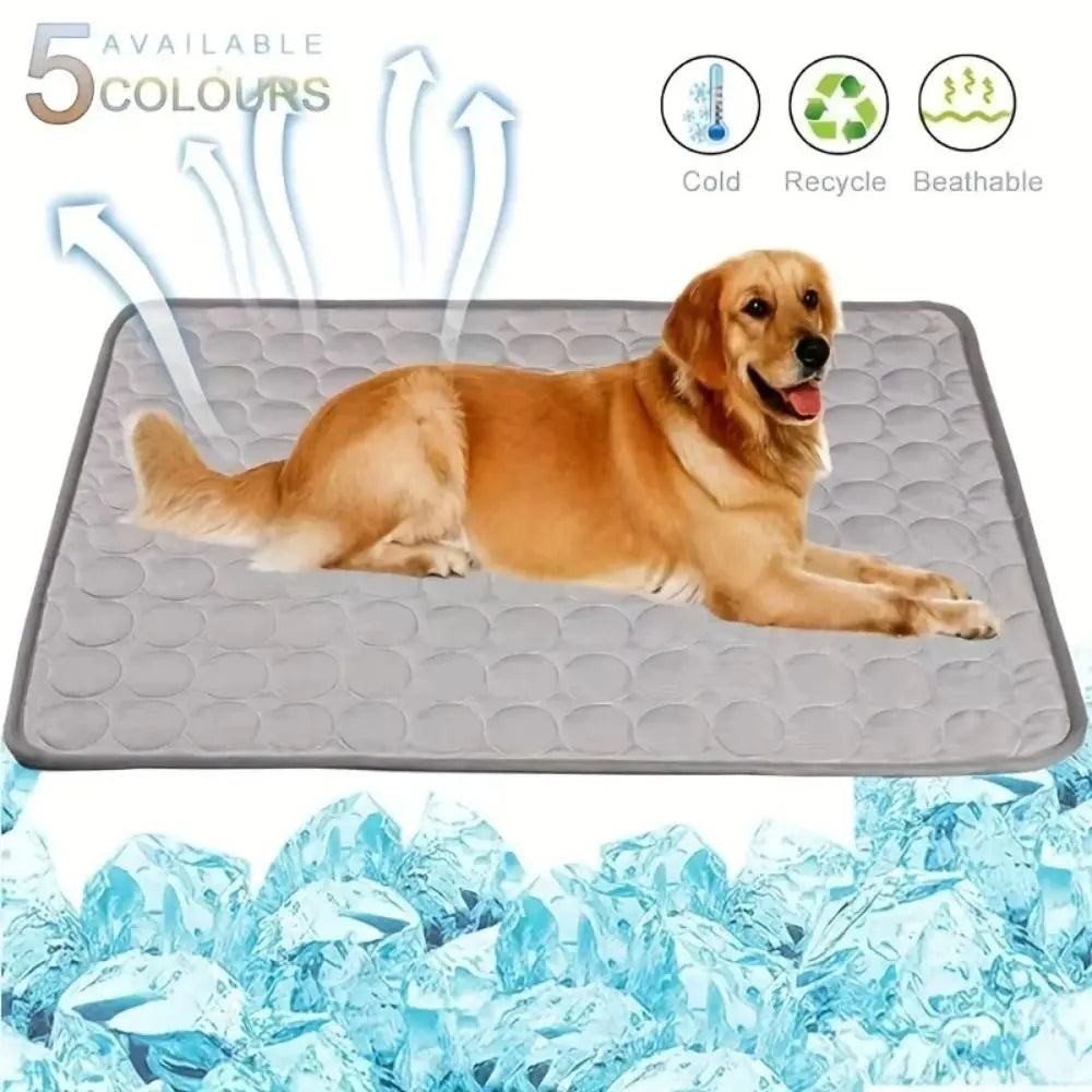 New Dog Mat Cooling Summer Pad Mat For Dogs Cat Blanket Sofa Breathable Pet Bed Summer Washable For Small Medium Large Dogs Car