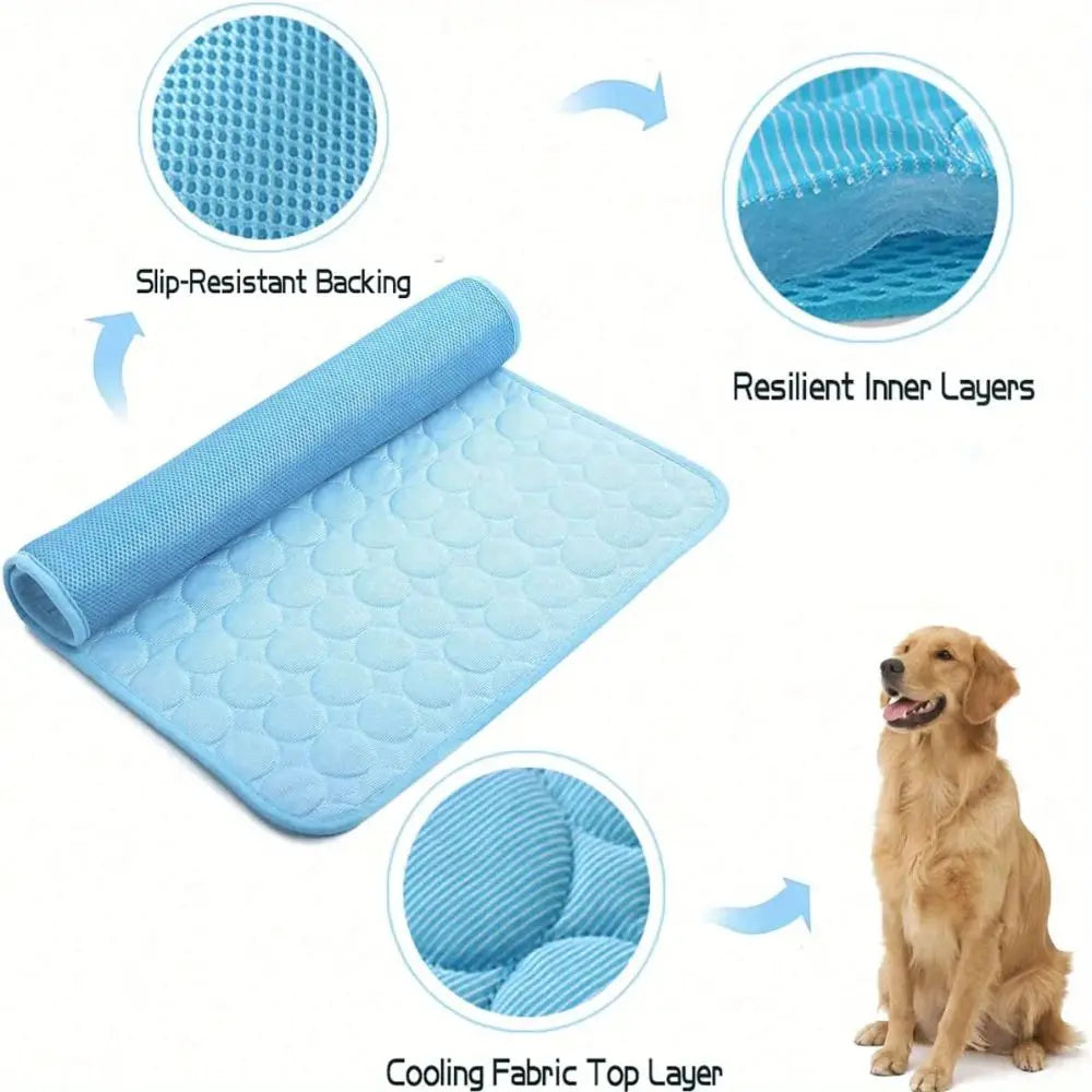 New Dog Mat Cooling Summer Pad Mat For Dogs Cat Blanket Sofa Breathable Pet Bed Summer Washable For Small Medium Large Dogs Car