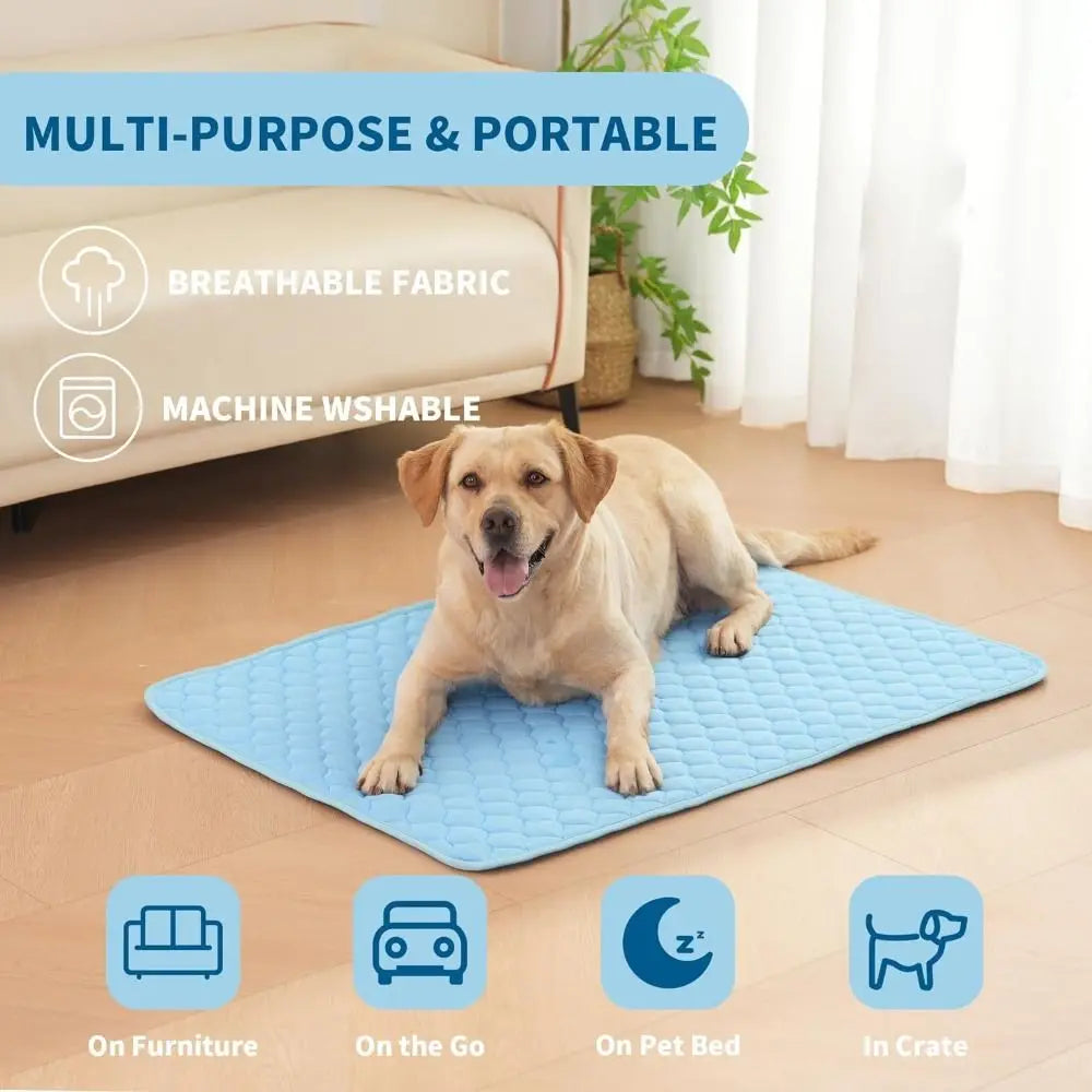 New Dog Mat Cooling Summer Pad Mat For Dogs Cat Blanket Sofa Breathable Pet Bed Summer Washable For Small Medium Large Dogs Car