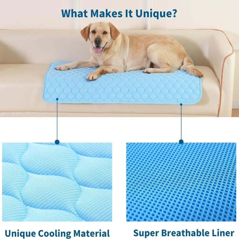 New Dog Mat Cooling Summer Pad Mat For Dogs Cat Blanket Sofa Breathable Pet Bed Summer Washable For Small Medium Large Dogs Car